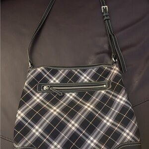 Burberry Plaid Shoulder Bag - Black and Gray